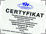 Certyfikat ISO 9001:2000 - TUV